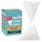 IMPRESA Reusable Plastic Snow Cone Cups - 4-Pack, 6oz, White - Compatible with Cuisinart Snow Cone Machine, Slushie & Shaved Ice Machine
